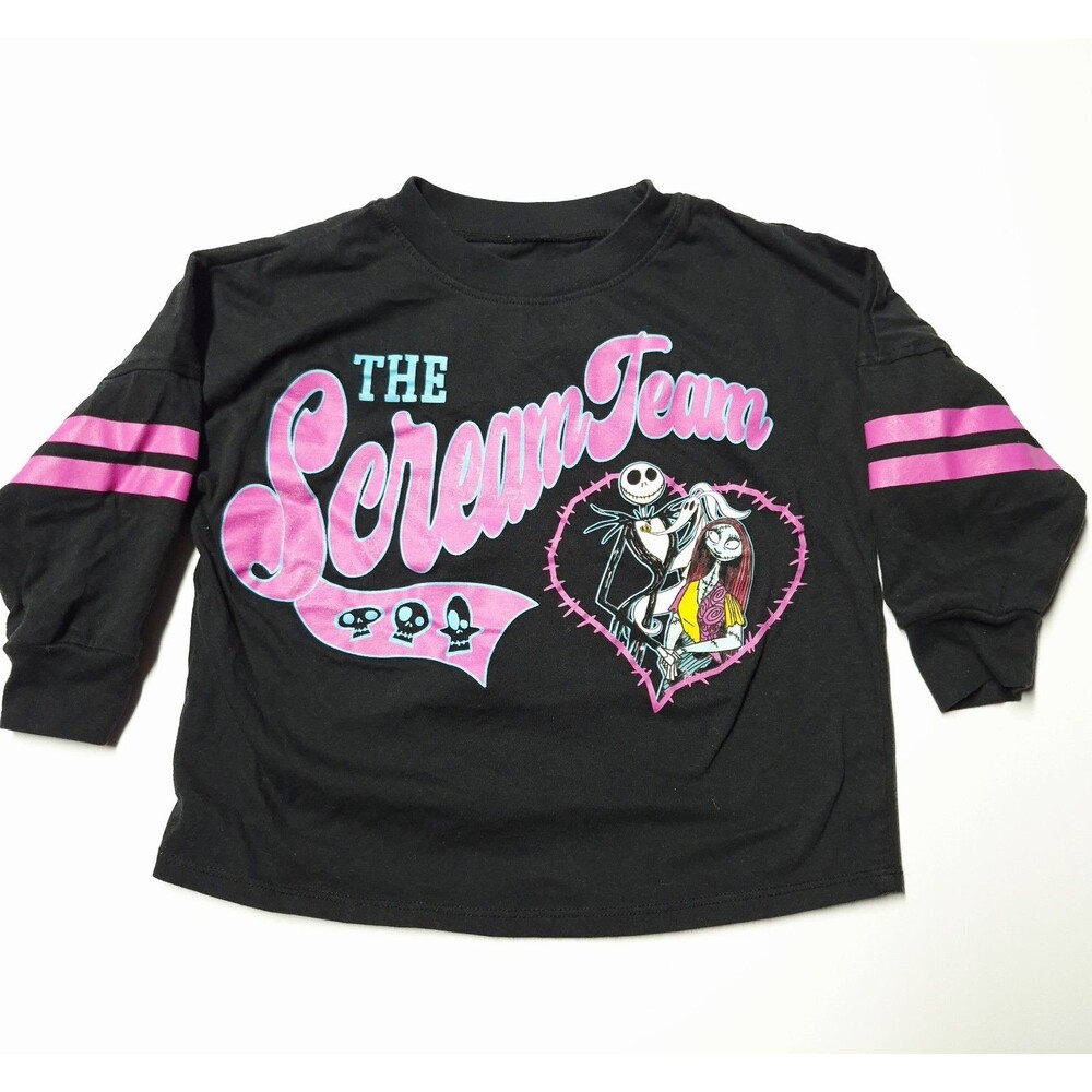 ​Disney Nightmare Before Christmas Kids XS 4/5 Jersey Long Sleeve Shirt Zero